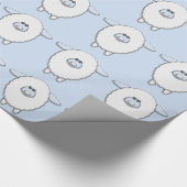 Sweet Blue Sheep Baby shower Cadeaupapier (Hoek)