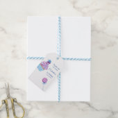 Sweet blue snoep verjaardag cadeaulabel (Met Touw)