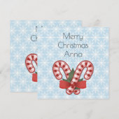 Sweet Blue Snowflake, Red Snoep Stick (Voorkant / Achterkant)