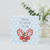 Sweet Blue Snowflake, Red Snoep Stick (Staand voorkant)