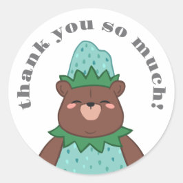 Sweet Blue Strawberry Beer Baby shower Bedankt Ronde Sticker