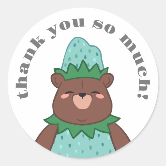 Sweet Blue Strawberry Beer Baby shower Bedankt Ronde Sticker (Voorkant)