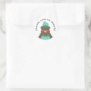Sweet Blue Strawberry Beer Baby shower Bedankt Ronde Sticker