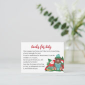 Sweet Blue Strawberry Beer Breng Boeken Baby showe Informatiekaartje (Staand voorkant)