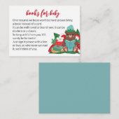 Sweet Blue Strawberry Beer Breng Boeken Baby showe Informatiekaartje (Voorkant / Achterkant)