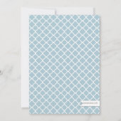 Sweet Blue | Tea-partij in het Baby shower van Bro Kaart (Achterkant)