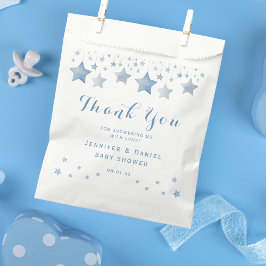 Sweet Blue Waterverf Stars Dank je wel Bedankzakje