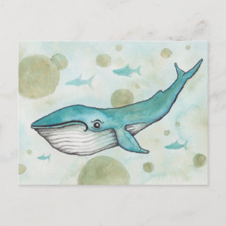 Sweet Blue Whale Briefkaart