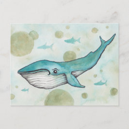 Sweet Blue Whale Briefkaart