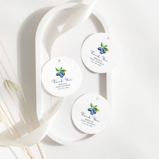 Sweet Blueberries Baby shower Bedankjes Labels