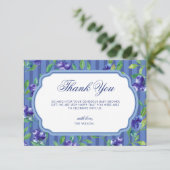 Sweet Blueberries Baby shower Bedankkaart (Staand voorkant)