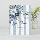 Sweet Blueberries Baby shower Kaart (Staand voorkant)