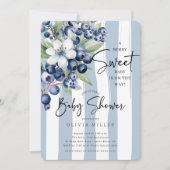 Sweet Blueberries Baby shower Kaart (Voorkant)