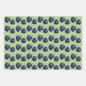 Sweet Blueberries Watercolor Hand-painted Inpakpapier Vel (Voorkant 2)