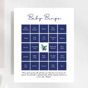 Sweet Blueberry Baby Bingo Baby shower spel