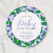 Sweet Blueberry Blue Baby shower Bedankjes Labels (Voorkant)