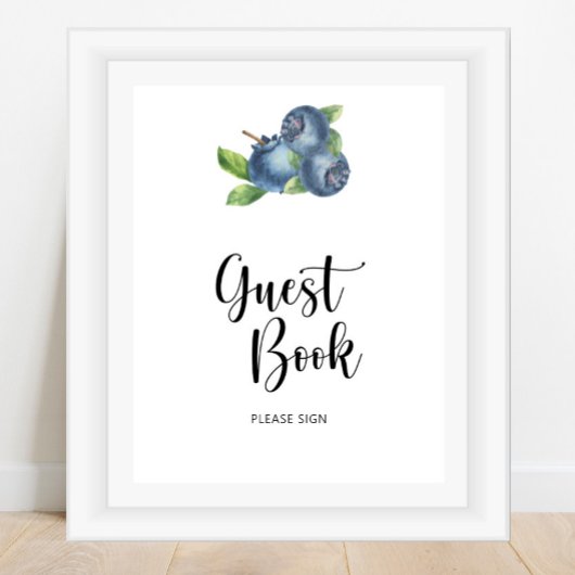 Sweet blueberry \ Gastenboek Poster