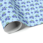 Sweet Blueberry Pattern Cadeaupapier (Rol Hoek)