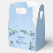 Sweet Blueberry Waterverf Baby shower Bedankdoosjes (Geopend)