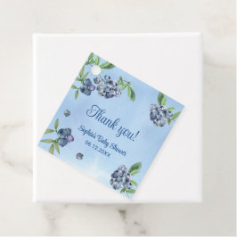 Sweet Blueberry Waterverf Baby shower dank u Bedankjes Labels