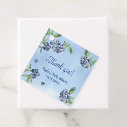 Sweet Blueberry Waterverf Baby shower dank u Bedankjes Labels (In situ)