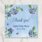 Sweet Blueberry Waterverf Baby shower dank u Bedankjes Labels (Voorkant)
