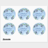Sweet Blueberry Waterverf Baby shower dank u Ronde Sticker (Vel)