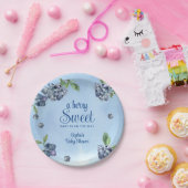 Sweet Blueberry Waterverf Baby shower Papieren Bordje (Feest)