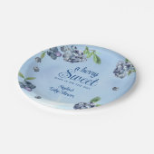 Sweet Blueberry Waterverf Baby shower Papieren Bordje (Gekanteld)