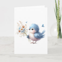 Sweet Bluebird met Daisy Bouquet All-Occasion Kaart