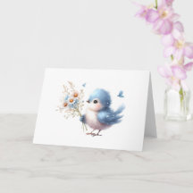 Sweet Bluebird met Daisy Bouquet All-Occasion
