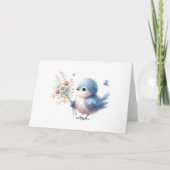 Sweet Bluebird met Daisy Bouquet All-Occasion Kaart (Voorkant)