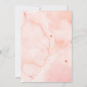 Sweet Blush & Bourgondië Waterverf Bloemenbruiloft Kaart (Achterkant)