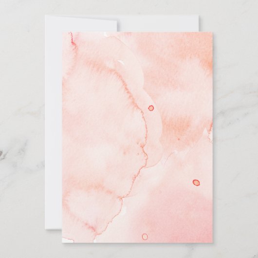 Sweet Blush & Bourgondië Waterverf Bloemenbruiloft Kaart (Achterkant)