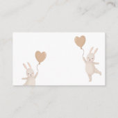 Sweet Blush Bunny Baby shower Luier Raffle Informatiekaartje (Achterkant)