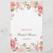 Sweet Blush Floral Waterverf Vrijgezellenfeest gam (Achterkant)