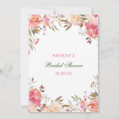 Sweet Blush Flowers Vrijgezellenfeest Game Kaart (Achterkant)