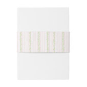 Sweet Blush Pink en Sage Green Gestreept Uitnodigingen Wikkel (Achterkant Voorbeeld)