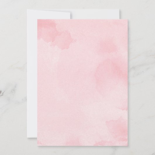 Sweet Blush Pink Floral Baby Horse bedankje Kaart (Achterkant)