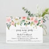 Sweet Blush Pink Floral Bouquet die weggaat Kaart (Staand voorkant)