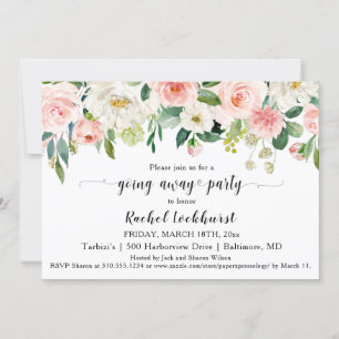 Sweet Blush Pink Floral Bouquet die weggaat Kaart