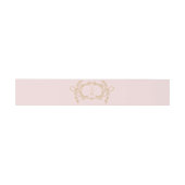 Sweet Blush Pink  Frans Monogram Uitnodigingen Wikkel (Vlak)