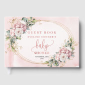 Sweet Blush Pink Greenery Baby Guest Book Gastenboek (Voorkant)