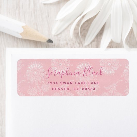 Sweet Blush Pink Return Address Label (Insitu)