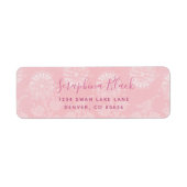 Sweet Blush Pink Return Address Label (Voorkant)