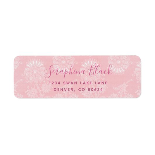 Sweet Blush Pink Return Address Label (Voorkant)