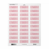Sweet Blush Pink Return Address Label (Full Sheet)