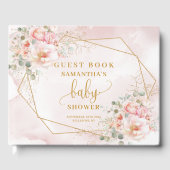 Sweet blush pink sage baby shower gastenboek (Voorkant)