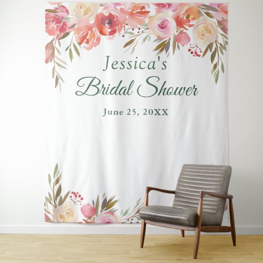 Sweet Blush Vrijgezellenfeest Fotocabine Achtergro Wandkleed (In situ)