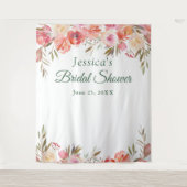 Sweet Blush Vrijgezellenfeest Fotocabine Achtergro Wandkleed (Voorkant)